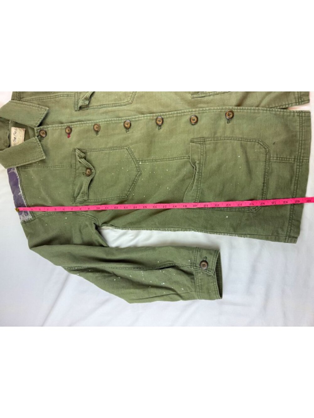 We The Free - Free People Spruce Military Shirt Jacket - Moss - Size Small - Picture 10 of 10